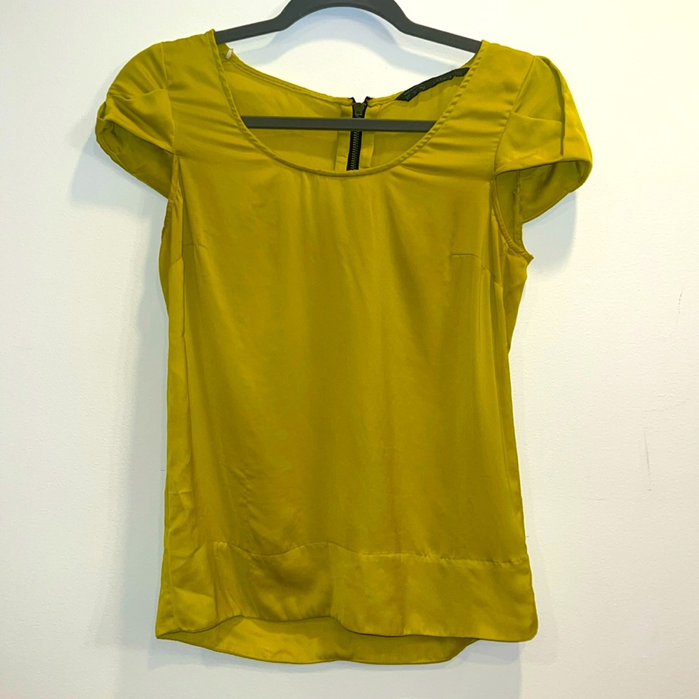 Neon Yellow-Green Blouse